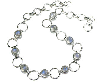Design 14626: white moonstone bracelets