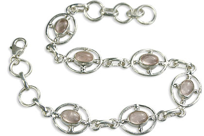 Design 14646: pink rose quartz contemporary bracelets