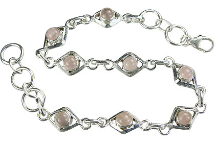 Design 14782: pink rose quartz contemporary bracelets