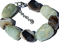 Design 15777: multi-color multi-stone chunky bracelets