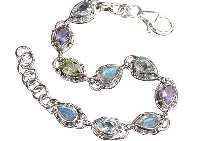 Design 16211: multi-color multi-stone bracelets