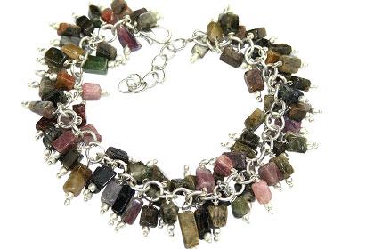 Design 16526: multi-color multi-stone bracelets