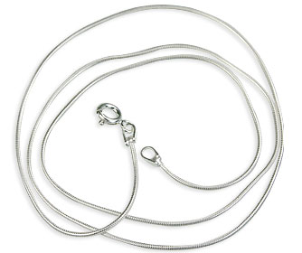 Design 7622: white silver snake chains