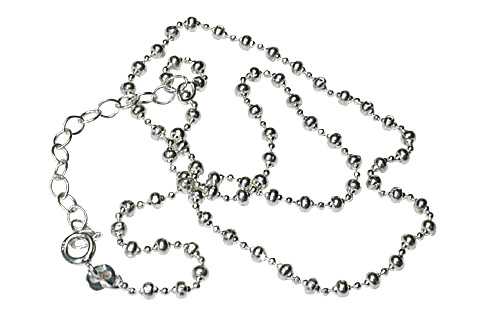 Design 7697: white silver beaded chains