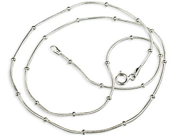 Design 7699: white silver beaded chains