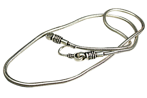 Design 7703: white silver snake chains