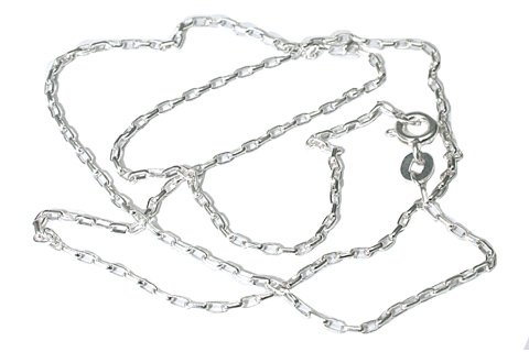Design 9798: white silver box chains