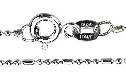Design 9802: white silver bead-bar chains