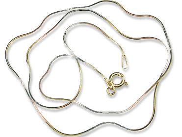 Design 9807: multi-color silver snake chains
