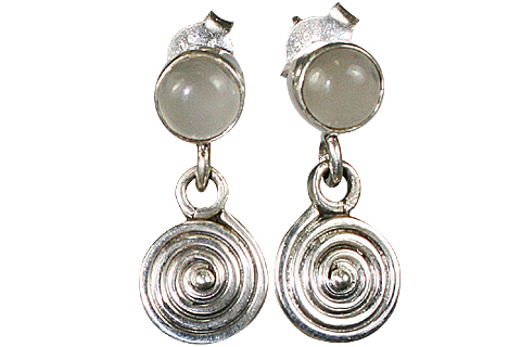 Design 10017: white aquamarine post earrings