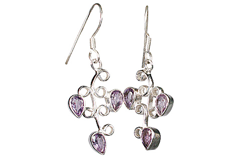 Design 10028: purple amethyst drop earrings