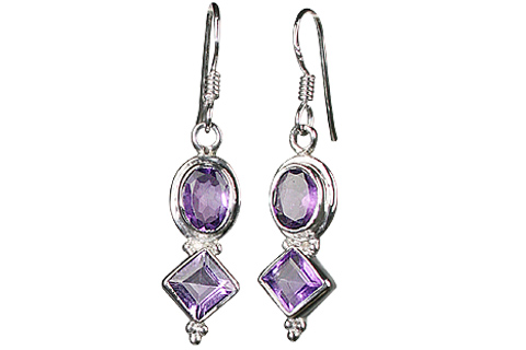 Design 10089: purple amethyst contemporary earrings