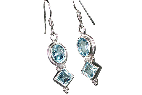 Design 10090: blue blue topaz earrings