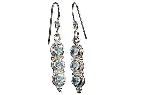 Design 10145: blue blue topaz contemporary earrings