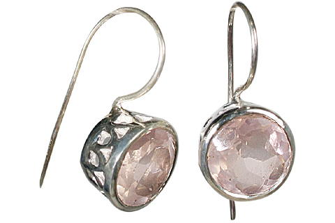 Design 10417: pink rose quartz earrings