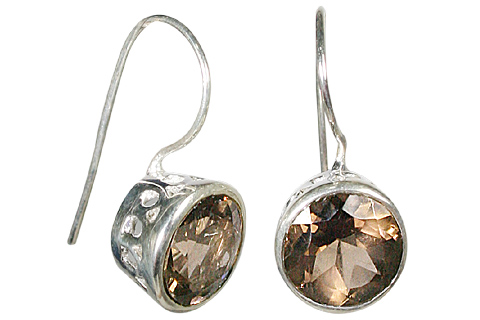 Design 10419: brown smoky quartz earrings