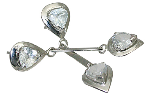 Design 10524: blue aquamarine engagement, heart, post earrings