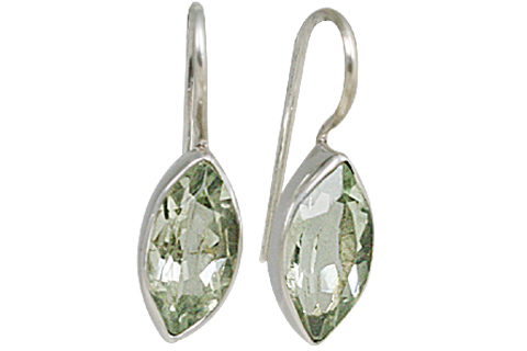 Design 10672: green green amethyst drop earrings
