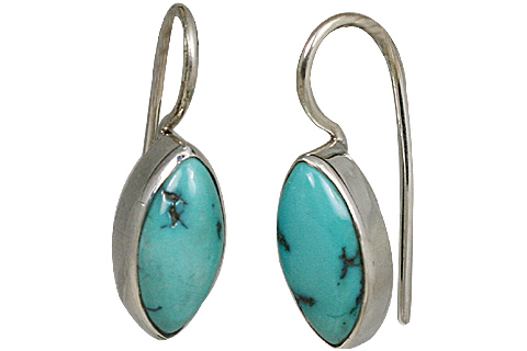 Design 10673: blue,green turquoise american-southwest earrings