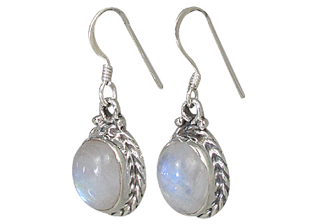 Design 10677: white moonstone earrings
