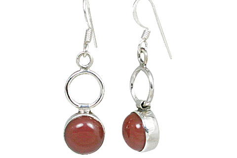 Design 10682: orange,red carnelian earrings