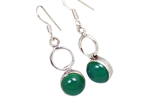 Design 10683: green onyx earrings