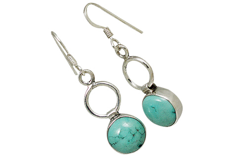 Design 10684: green turquoise earrings