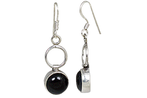 Design 10685: black onyx halloween earrings