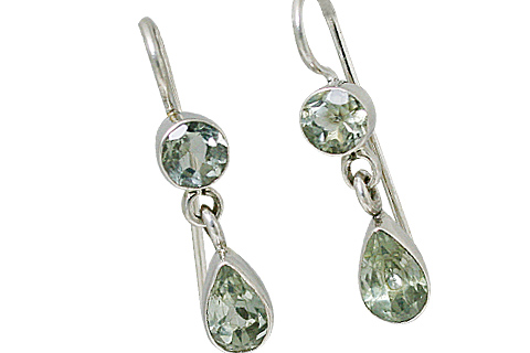 Design 10718: green green amethyst contemporary earrings