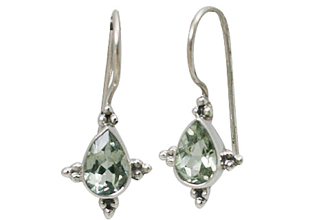 Design 10762: green green amethyst drop earrings