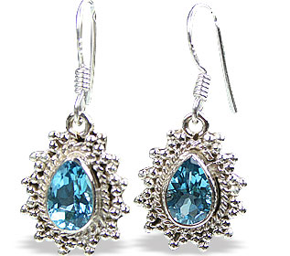 Design 10777: blue blue topaz drop earrings