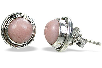 Design 10821: pink opal post earrings
