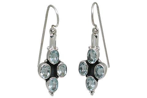Design 10887: blue blue topaz earrings