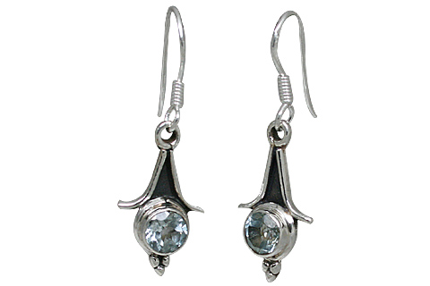 Design 10892: blue blue topaz earrings