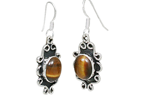 Design 10894: brown tiger eye earrings