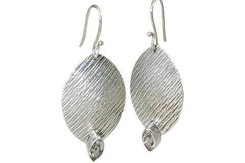 Design 11097: white white topaz earrings
