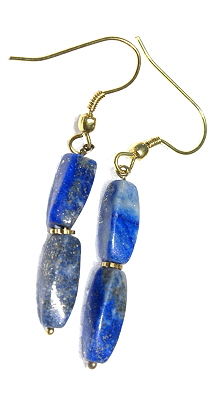 Design 11234: blue lapis lazuli earrings