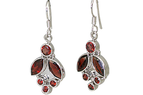 Design 11276: red garnet earrings