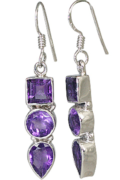 Design 11317: purple amethyst earrings