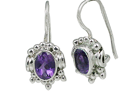 Design 11328: purple amethyst earrings