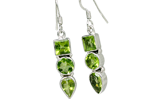 Design 11333: Green peridot earrings