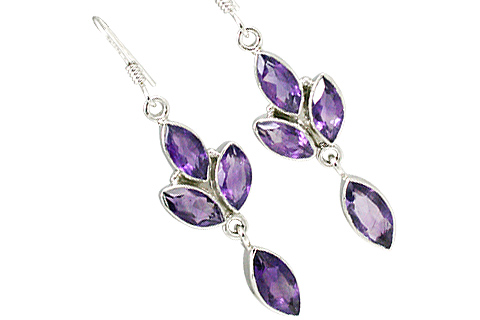 Design 11337: purple amethyst contemporary earrings