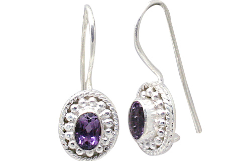 Design 11374: purple amethyst earrings