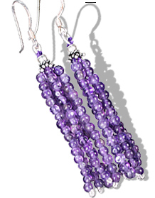 Design 11845: purple amethyst multistrand earrings
