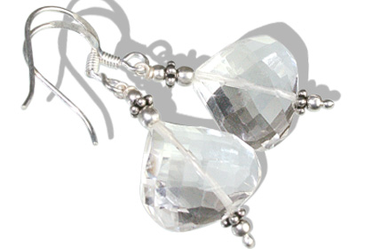 Design 11870: White crystal earrings