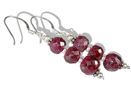 Design 11878: Pink ruby earrings
