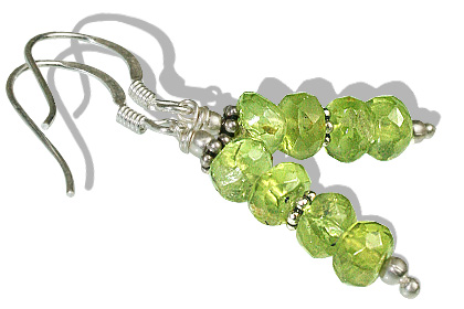 Design 11887: Green peridot earrings