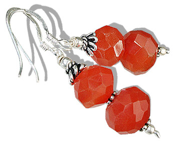 Design 11895: orange carnelian earrings