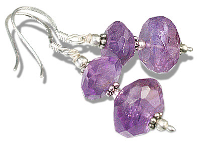 Design 11915: purple amethyst ethnic earrings