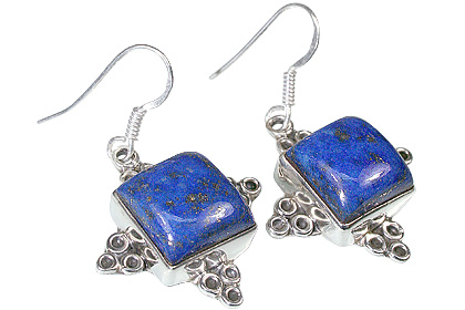 Design 11963: blue lapis lazuli american-southwest earrings